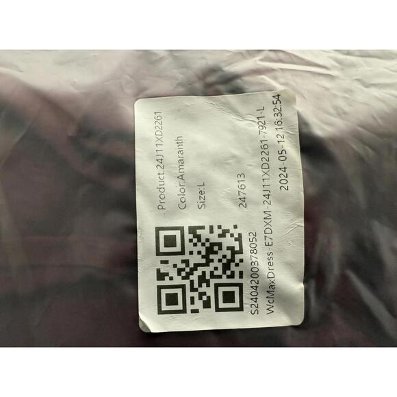 NWT Halara Breezeful Shirred High Low Flowy Quick Dry Maxi Slip Dress Amaranth L - Picture 10 of 10